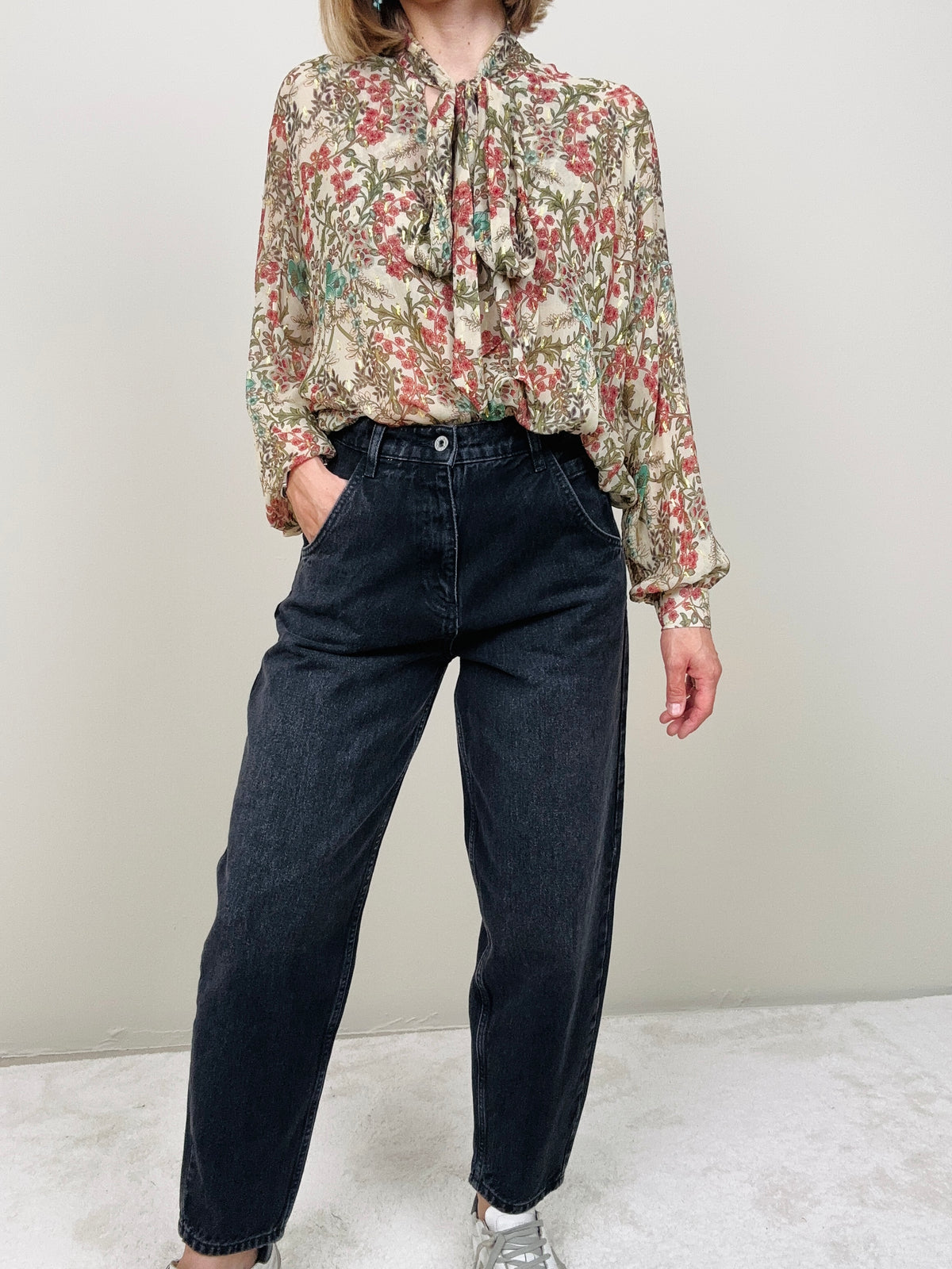 Jeans nero baloon