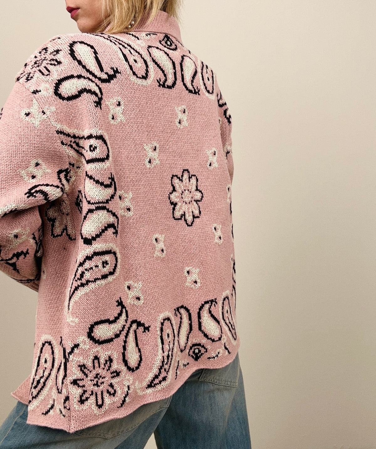 Cardigan bandana con colletto