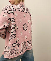 Cardigan bandana con colletto