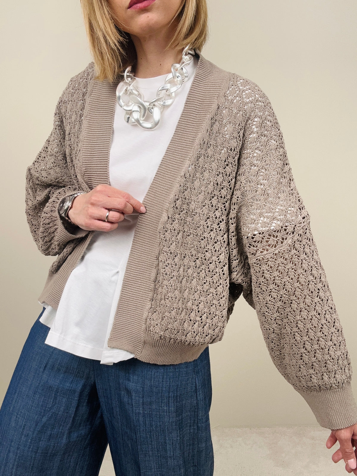 Cardigan traforato (più colori)