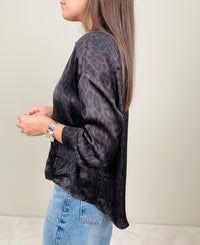 Camicia animalier cacao