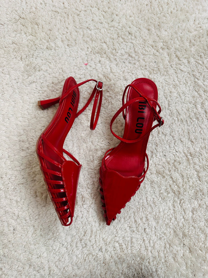 Slingback rossa con cuore