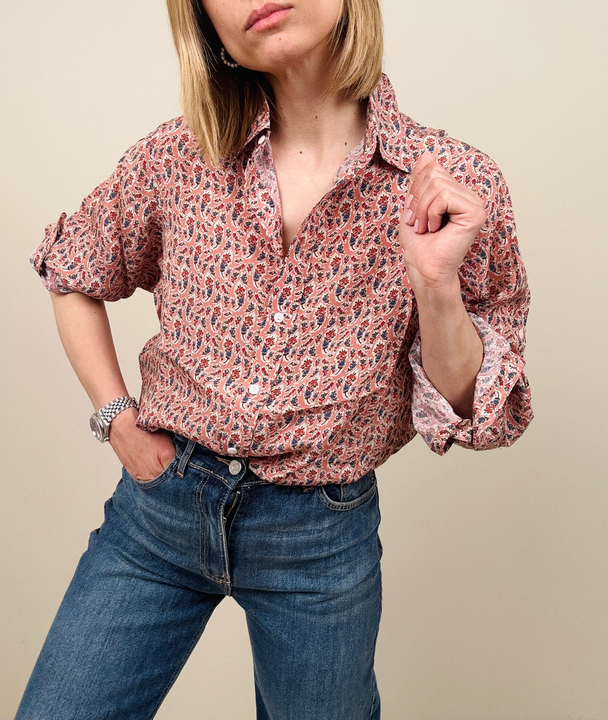 Camicia con fiorellini