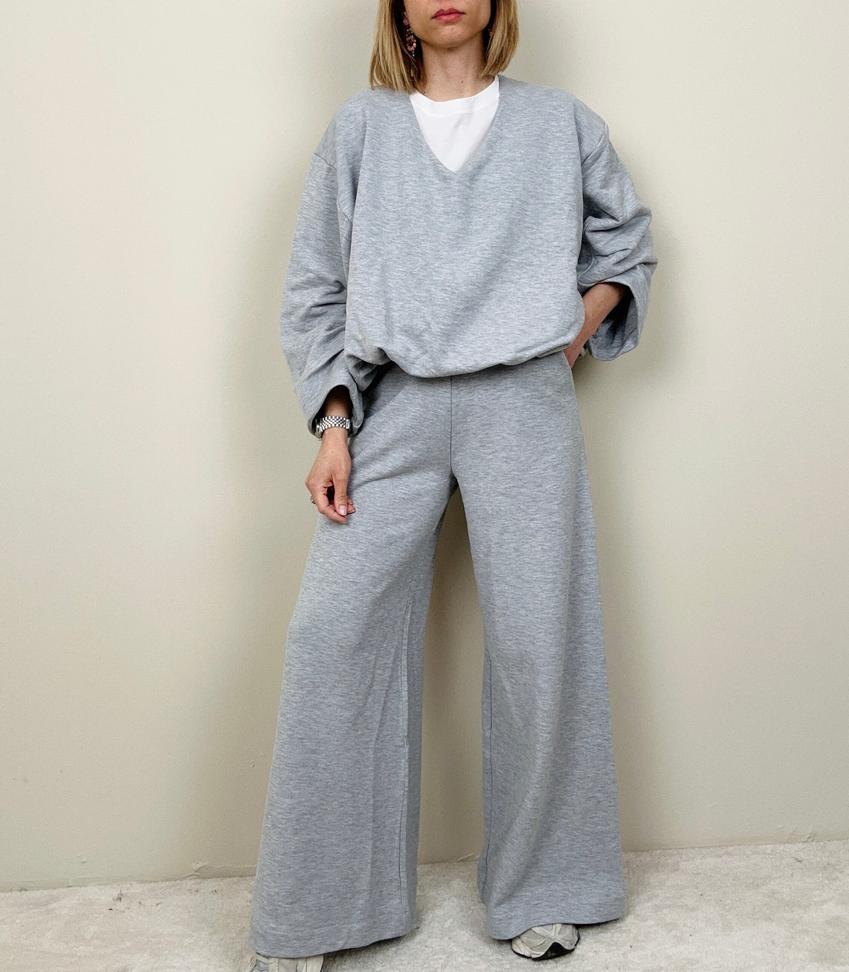 Pantalone ginnico grigio