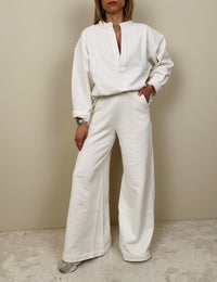 Pantalone ginnico bianco