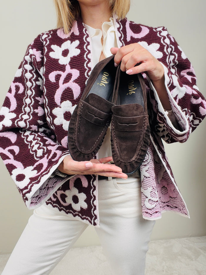 Mocassino scamosicato dark brown