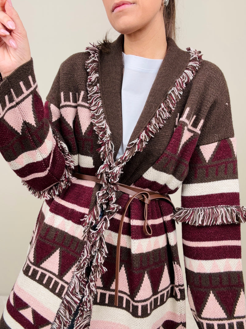 Cardigan dettagli pink