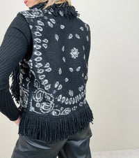 Gilet corto bandana con frange