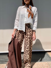 Pantalone leggero animalier