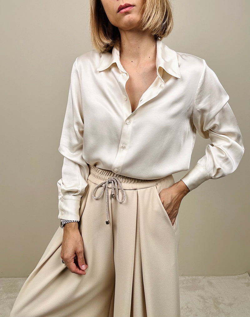 Camicia in viscosa con colletto