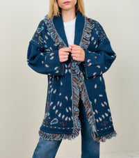 Cardigan bandana blu-azzurro