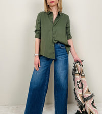 Jeans gamba larga blu denim