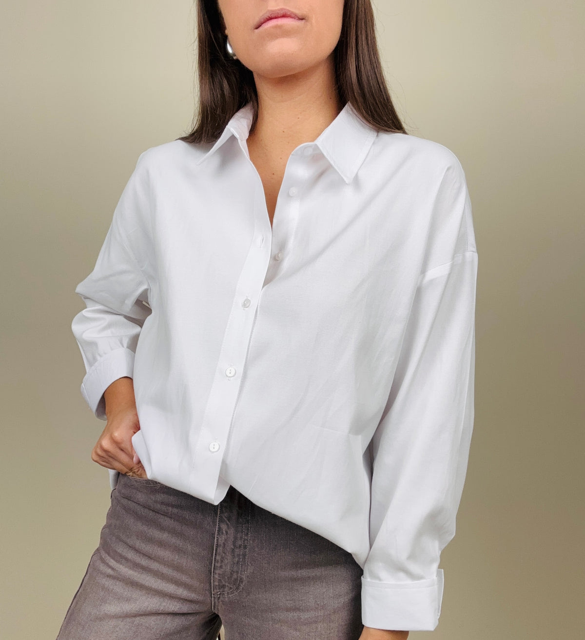 Camicia bianca in cotone