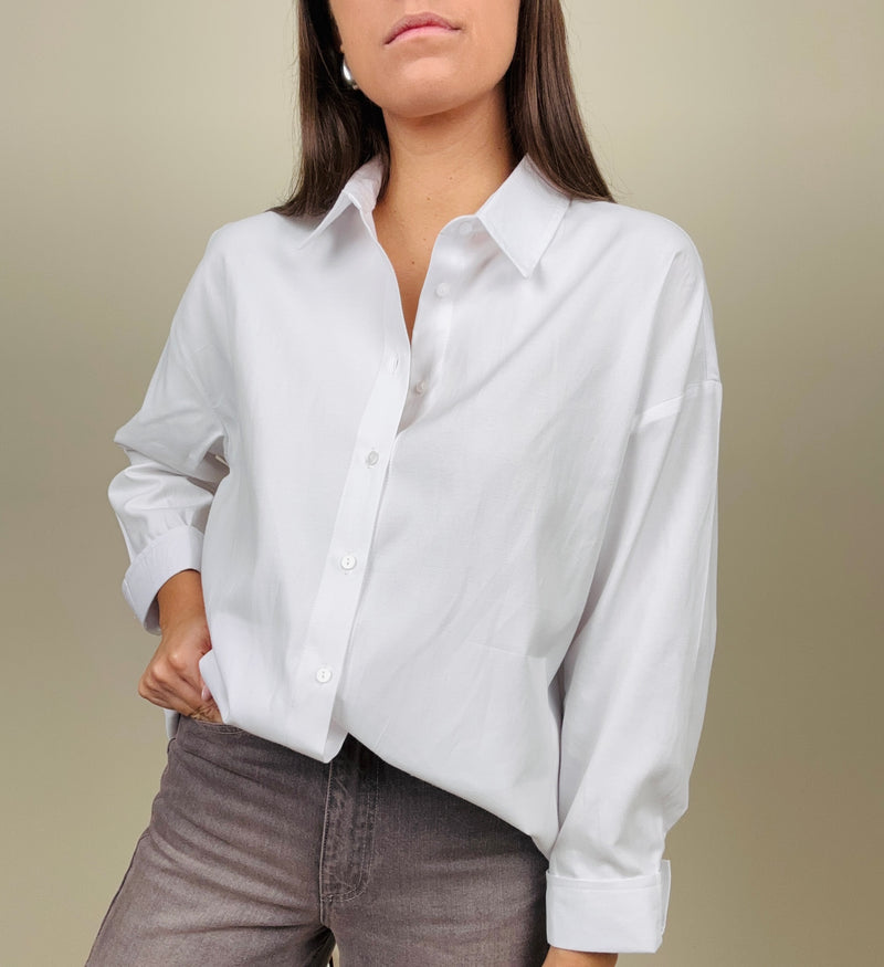 Camicia bianca in cotone