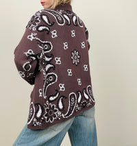 Cardigan bandana con colletto