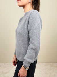 Maglione in angora grigio