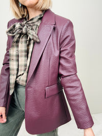 Blazer ecopelle bordeaux