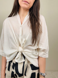 Camicia in mussola burro