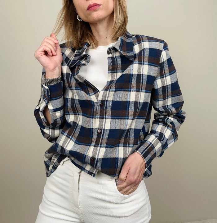 Camicia check bluette