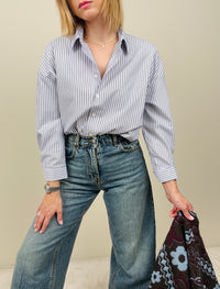 Camicia a righe in cotone