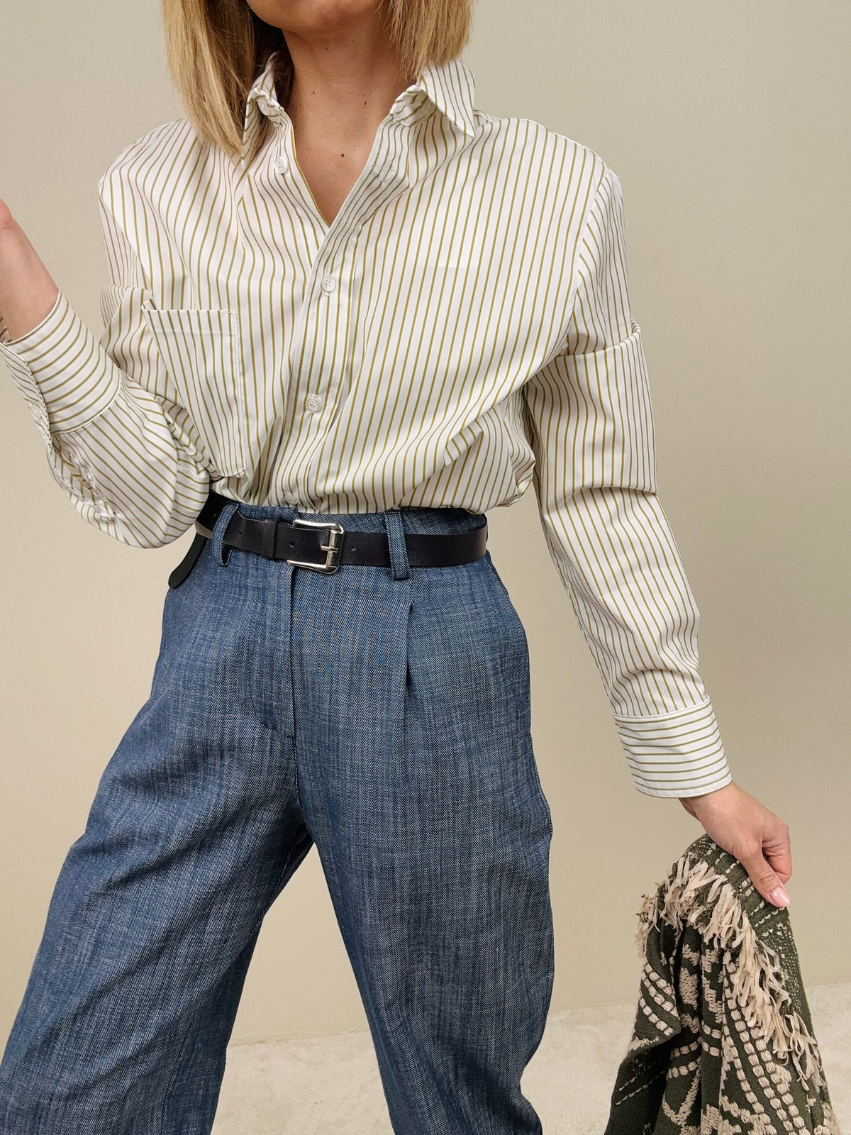 Camicia bastoncino verde