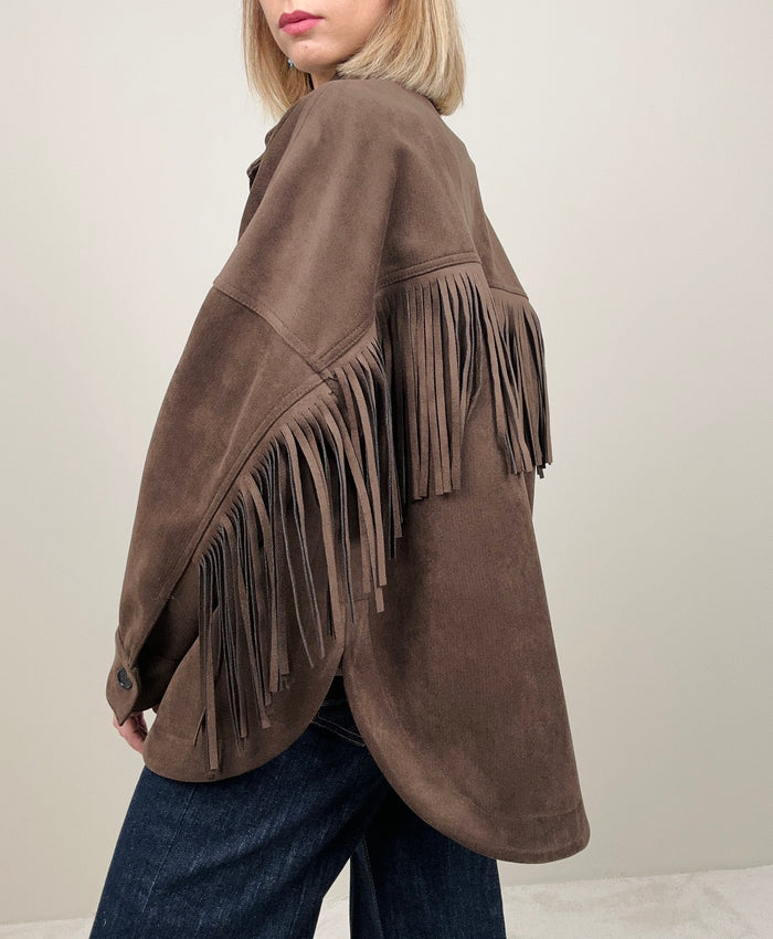 Overshirt con frange