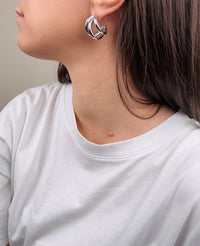 Orecchini cerchio tris (più colori)