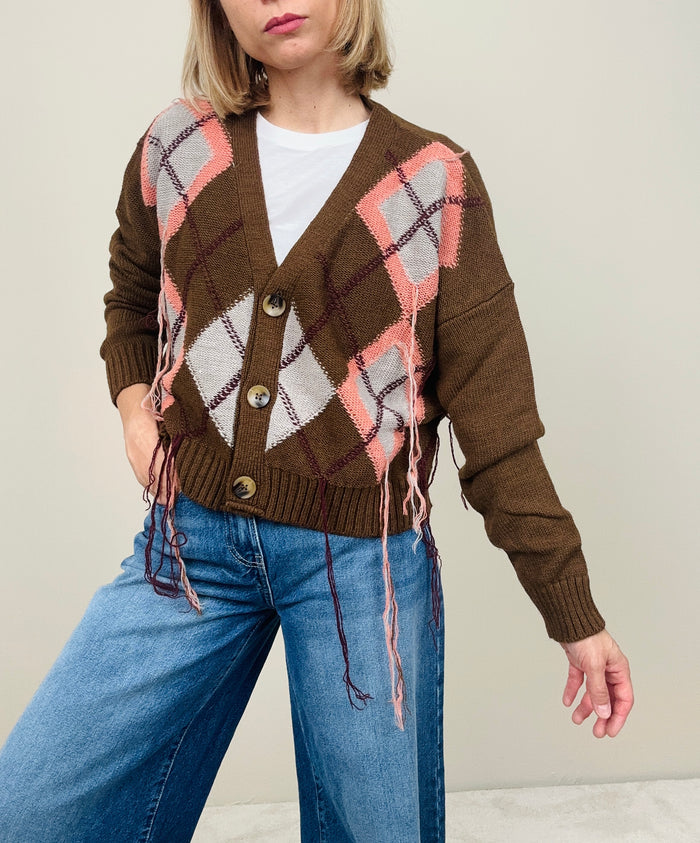 Cardigan con rombi