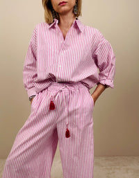 Camicia a righe rosa St. Tropez Je T’Aime