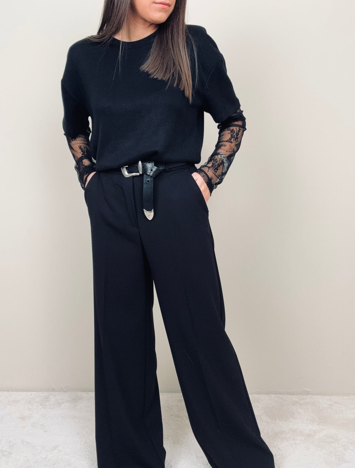 Pantalone palazzo nero