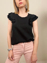 Blusa con manica sfrangiata (più colori)