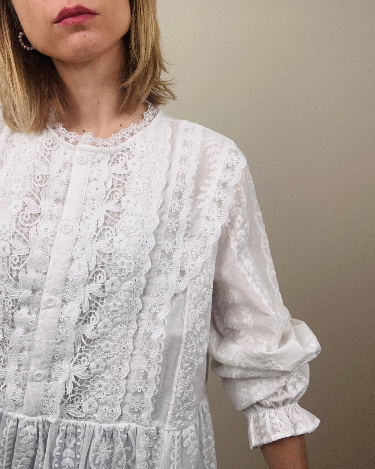 Camicia in cotone lavorato