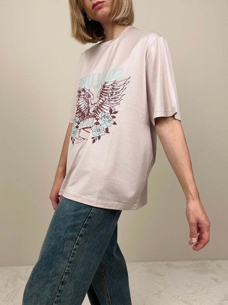 T-shirt Soallure cipria