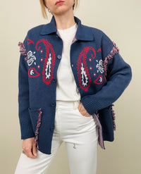 Cardigan con colletto e bottoni