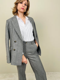 Giacca spinata misto lana