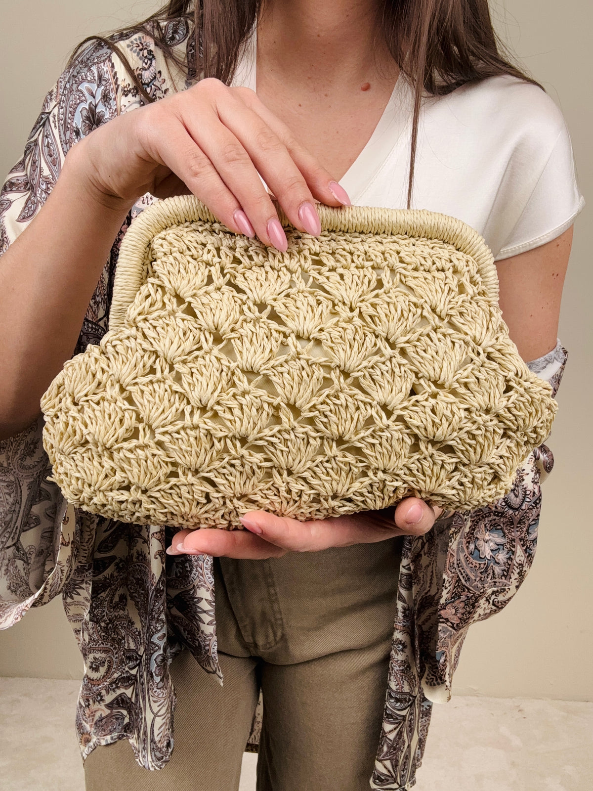 Clutch in rafia (più colori)