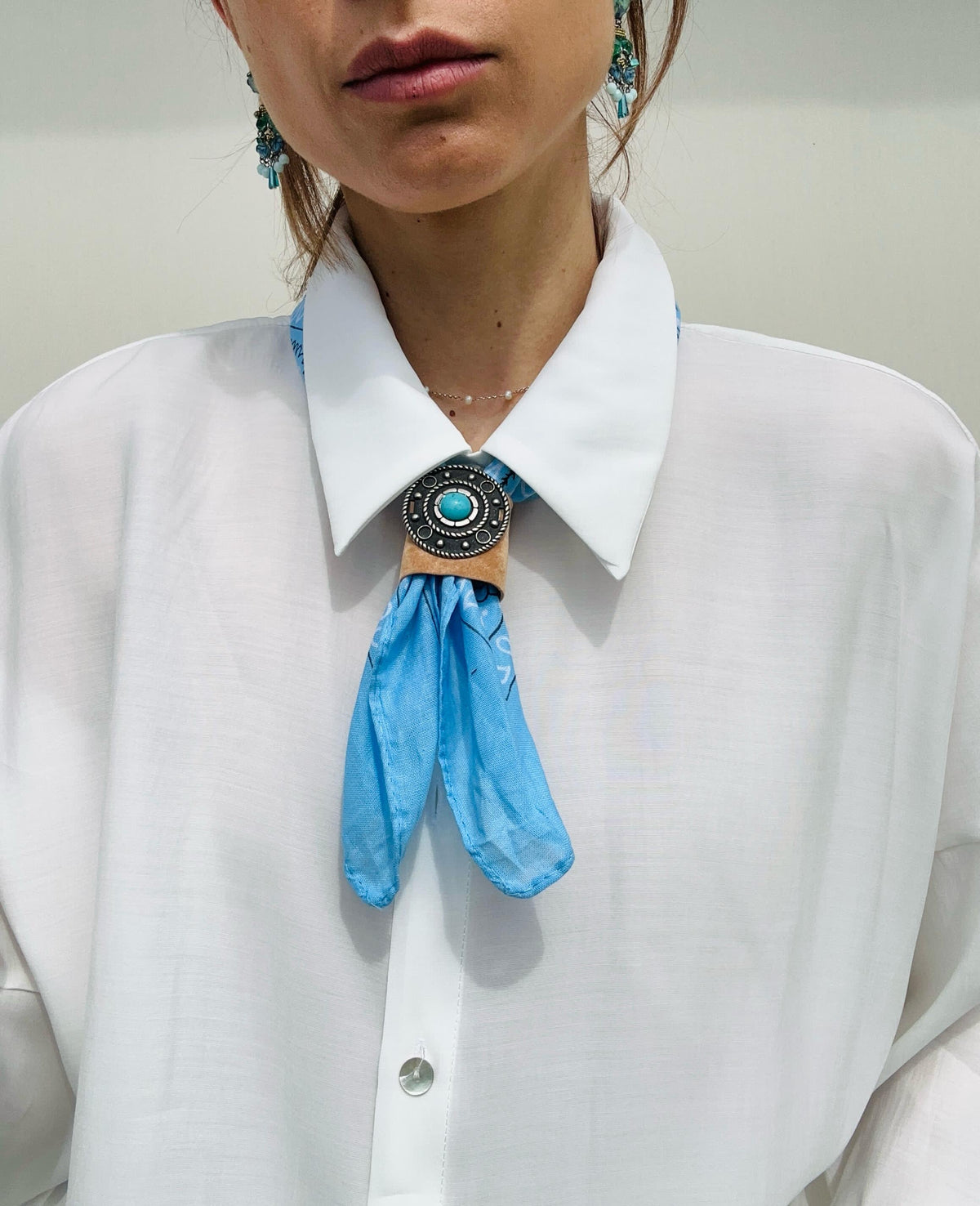 Camicia fluida con bandana