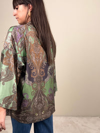 Kimono in fantasia verde