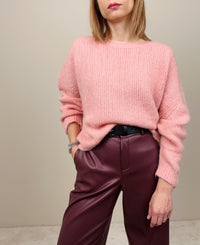 Maglione mohair rosa