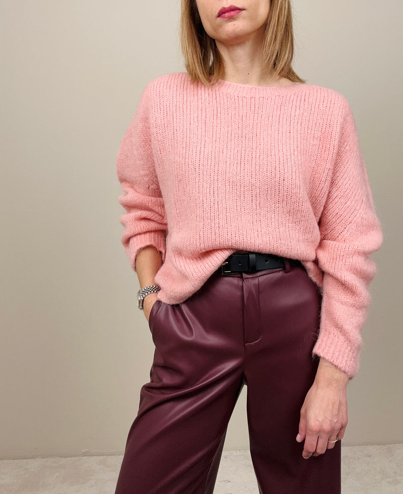 Maglione mohair rosa