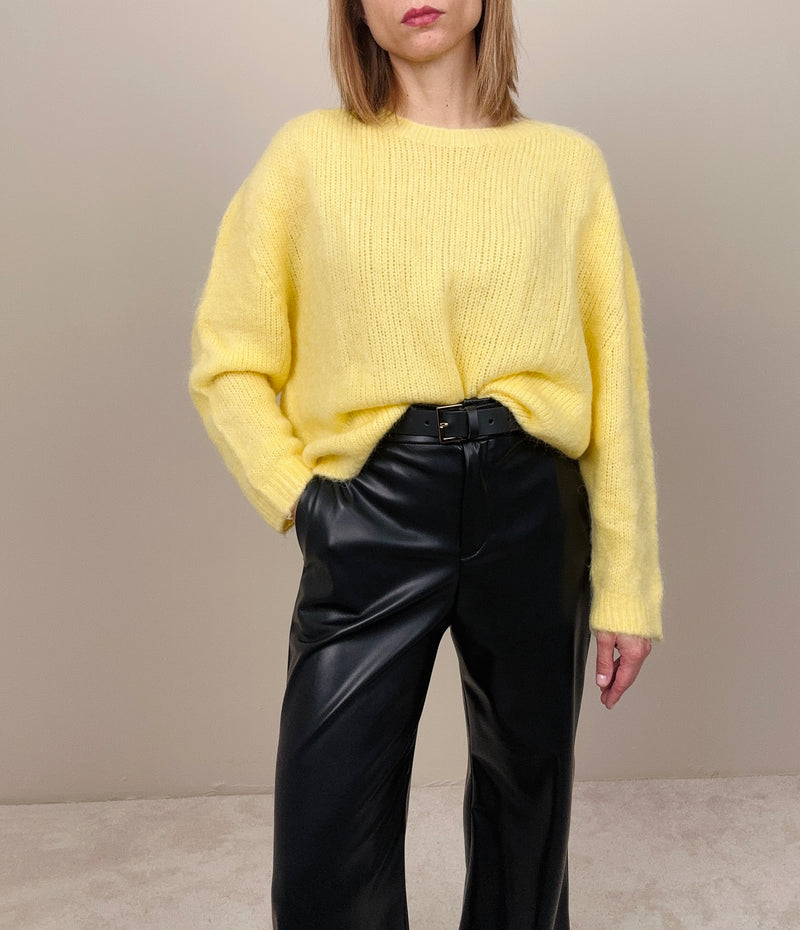 Maglione mohair giallo