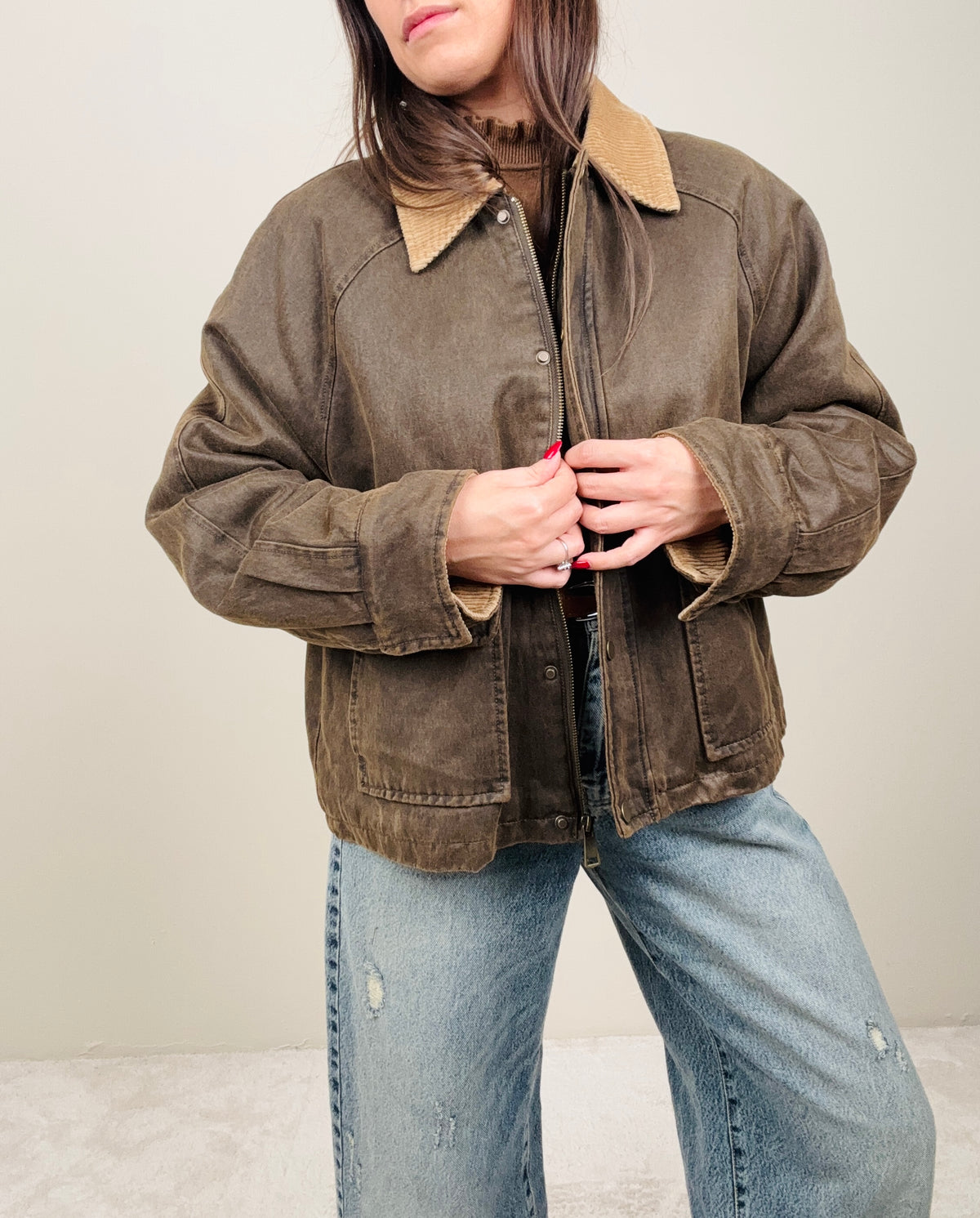 Giubbino Barbour effetto invecchiato
