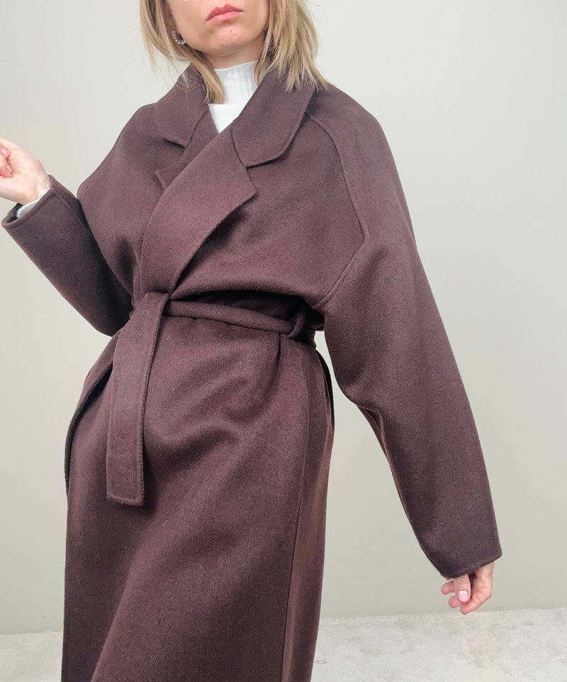 Cappotto cioccolato 100%lana