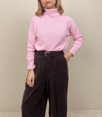 Maglione dolcevita rosa