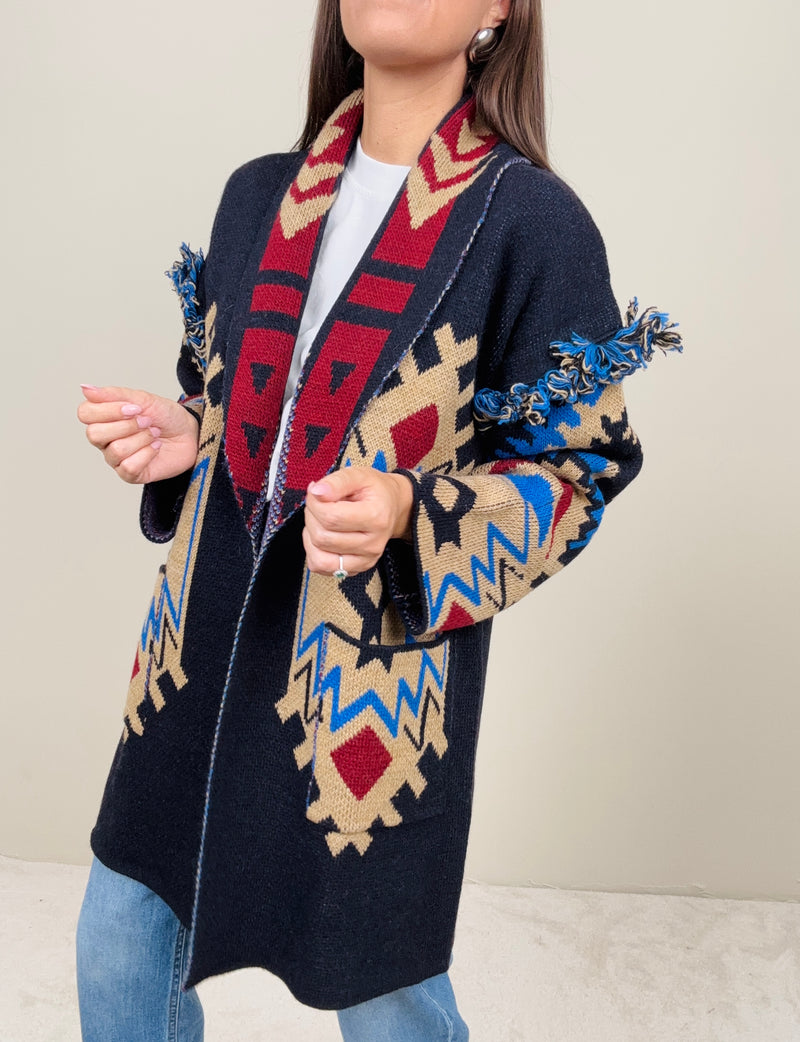 Cardigan Messico blu