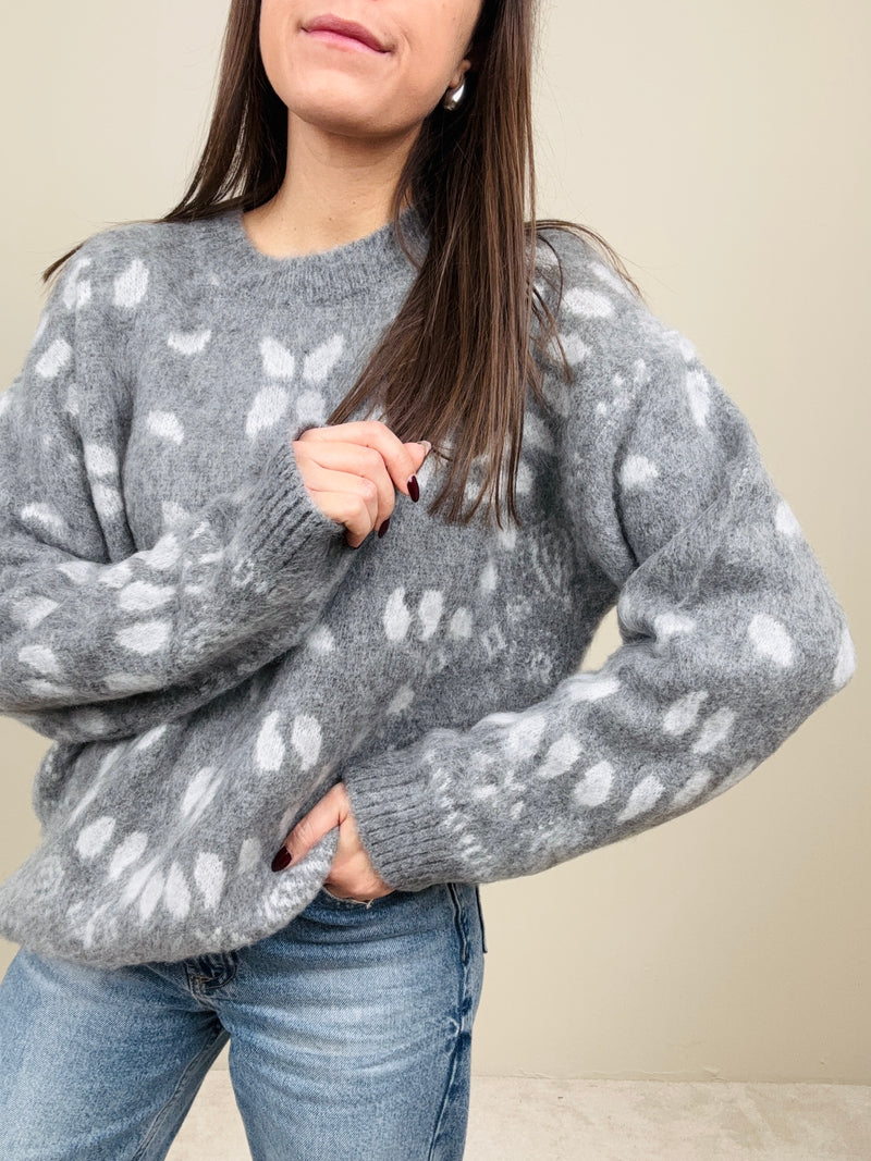 Maglione bandana grigio