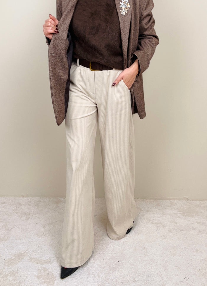 Pantalone palazzo in velluto (più colori)