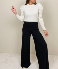 Pantalone nero in maglina