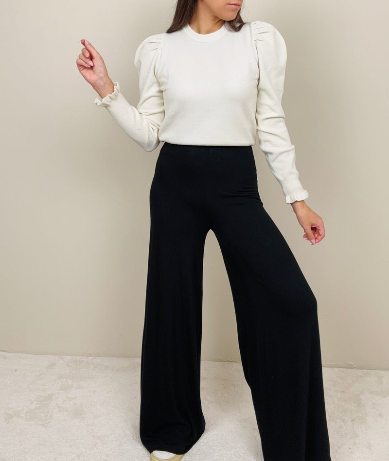 Pantalone nero in maglina