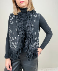 Gilet corto bandana con frange